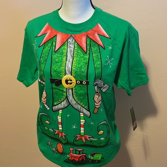 Christmas Elf green shirt NWT size M - Picture 2 of 3